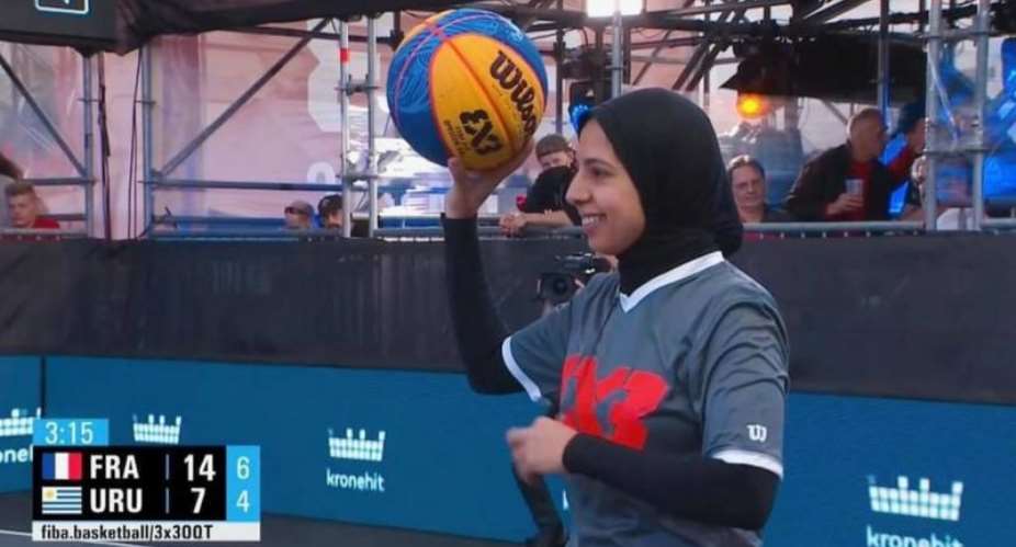 Sara Gamal is the first hijab-wearing woman to referee basketball at the Olympics