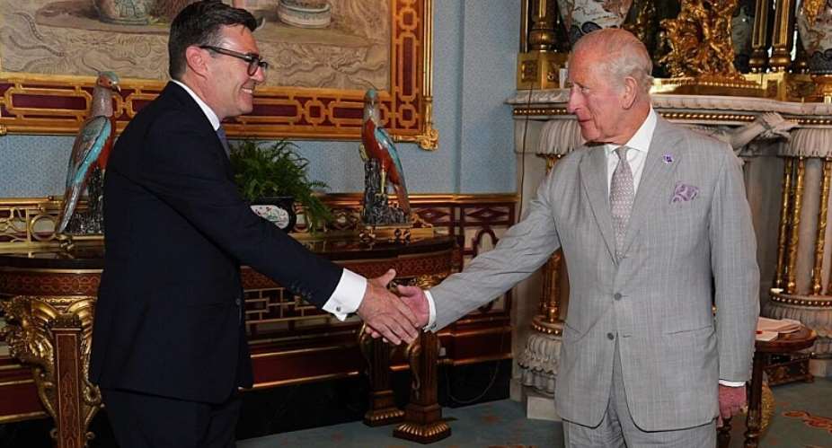 Britains King Charles III welcomes Andy Burnham on 20 July at Buckingham Palace, where he invited the leader of the Labour Party to become Prime Minister and form a new government. -  Aaron Chown/Pool PA via AP