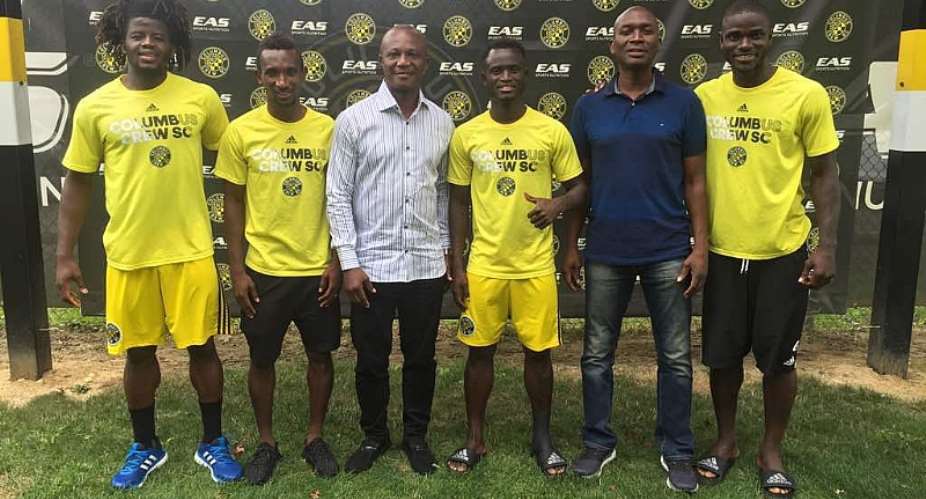 Ghana coach Kwesi Appiah visits Columbus Crew quartet