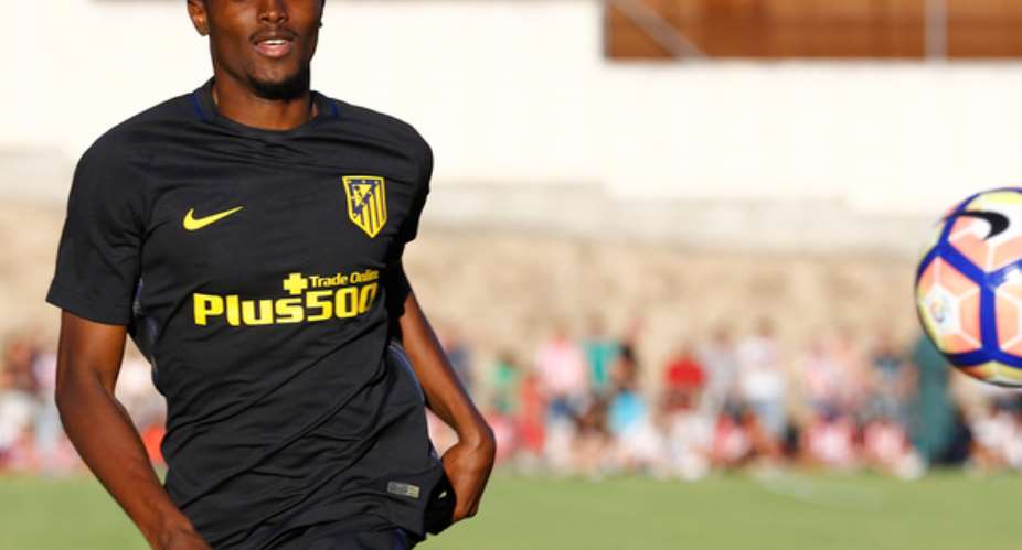 Ghana midfielder Bernard Mensah training with Atletico B
