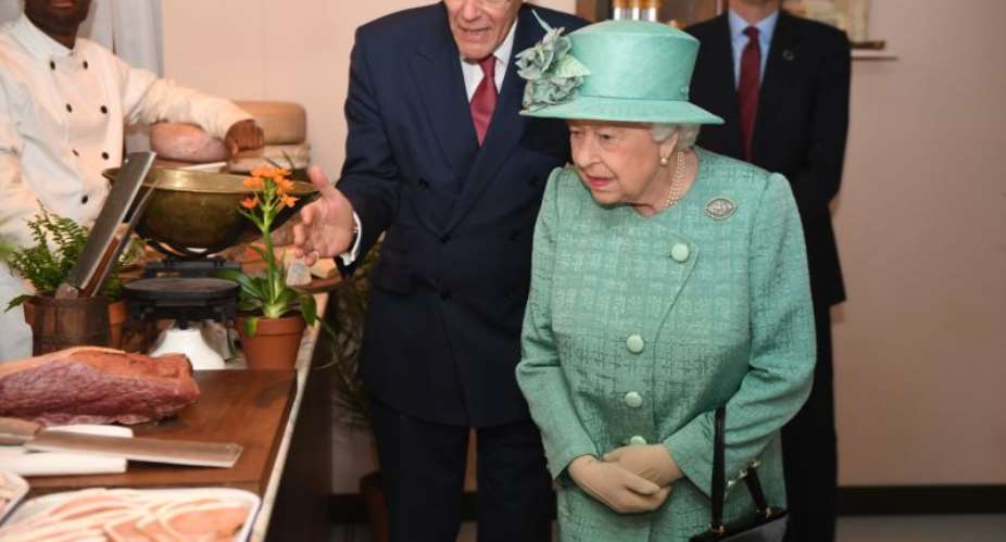 The Queen visits a replica of an original Sainsbury's supermarket