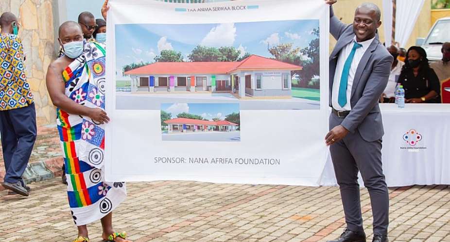 Juaso: Nana Afrifa Foundation Cuts Sod For A Six-Unit Classroom Block At St. Andrew Primary School