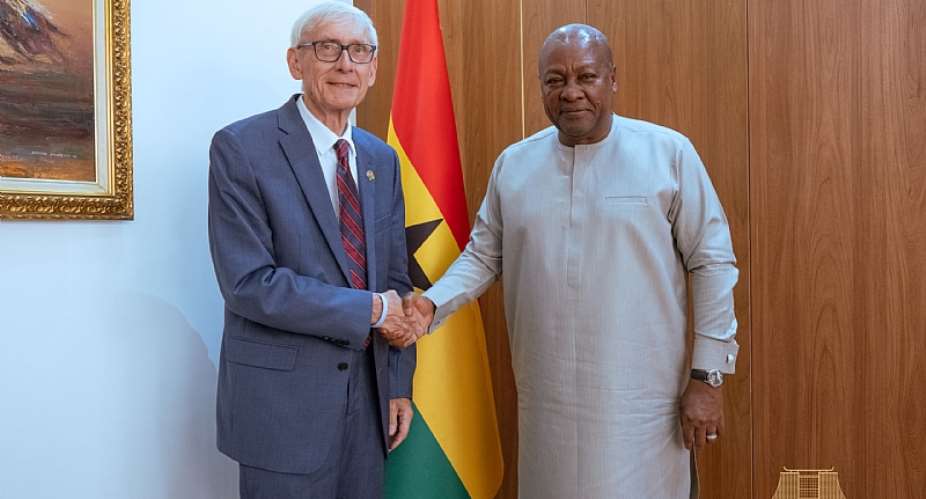 Mahama receives Governor of Wisconsin State to deepen trade, investment cooperation