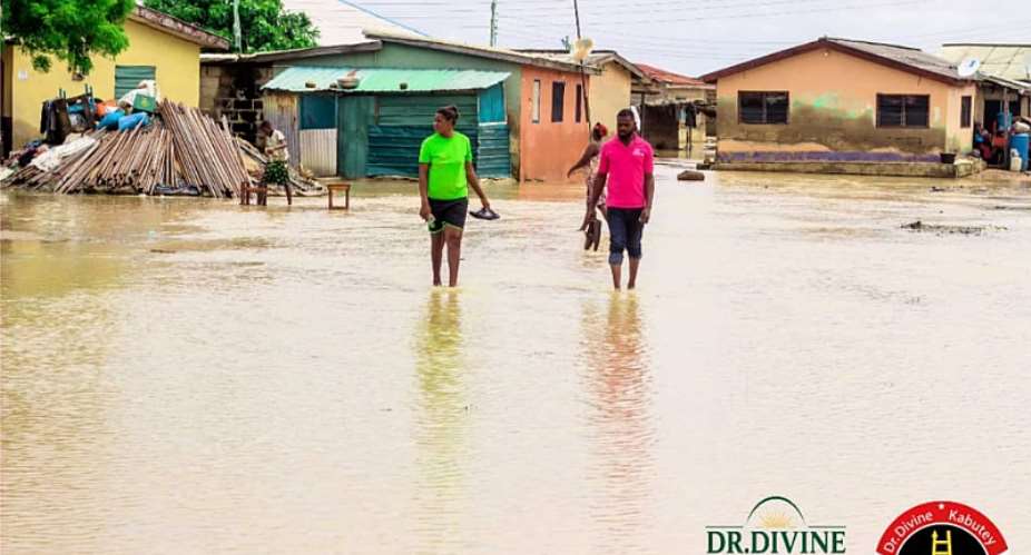 Dr. Divine Kabutey Agyemang-Lardey call on government, NGOs and philanthropists to ensure no flood-affected community in Ada West is left behind.