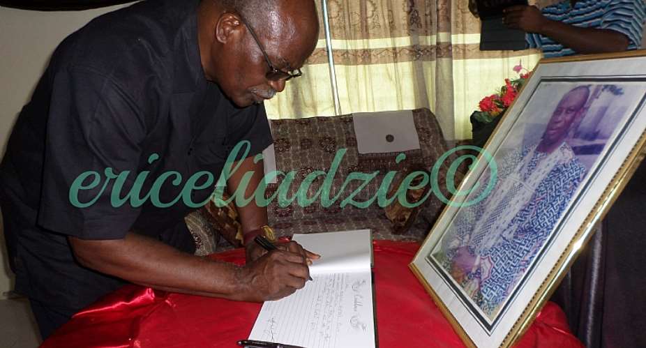 Professor John B. K. Aheto Signed The Book Of Condolence For Late Retired Fifa Referee Mr Albert P. Agbovi