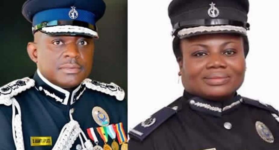 :Inspector-General of Police, David Asante Apeatu L and Director-General of Criminal Investigations Department, Maame Yaa Tiwaa Addo-Danquah