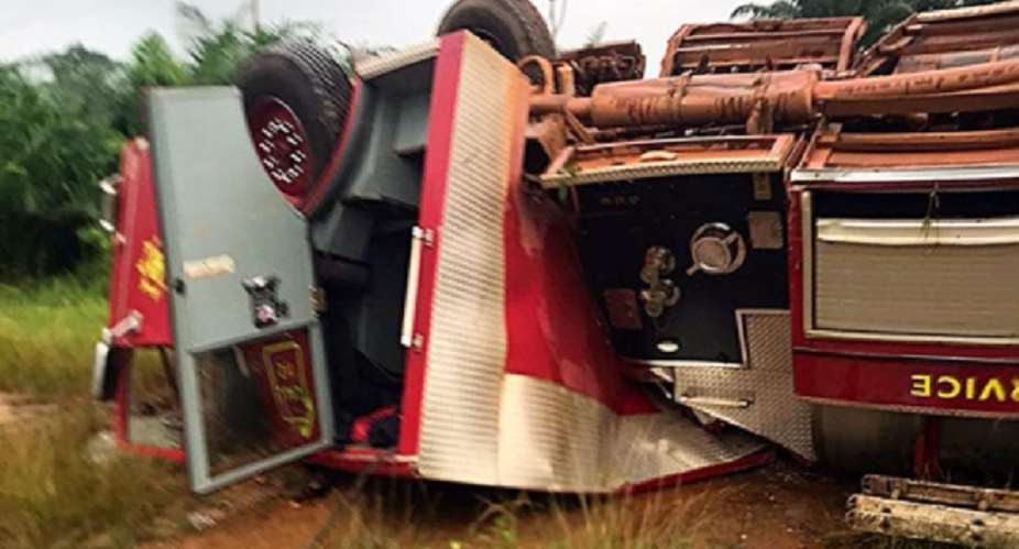 Seven firefighters injured in accident at Adankrono