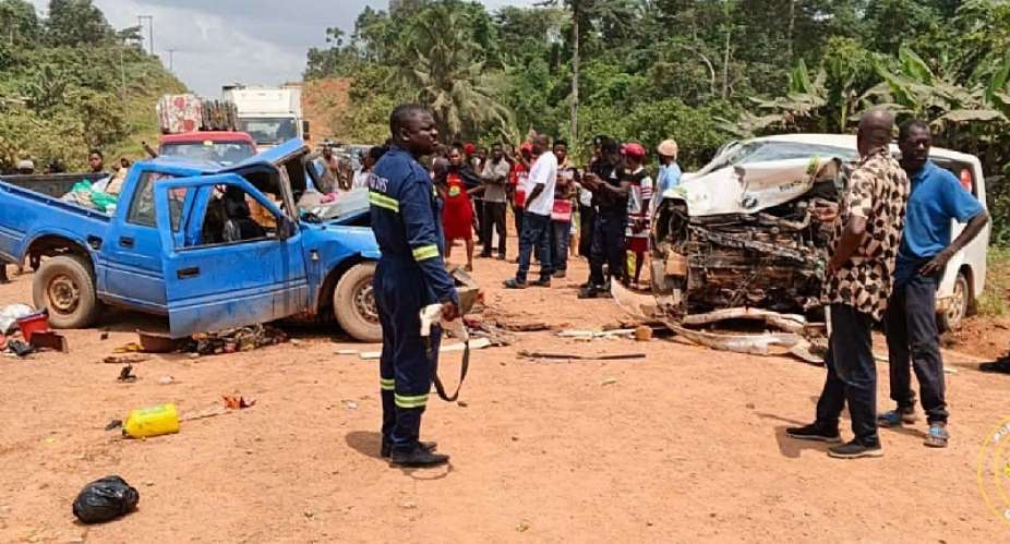Central Region: Three killed, 11 injured in head-on collision at Ajumako Kokoben