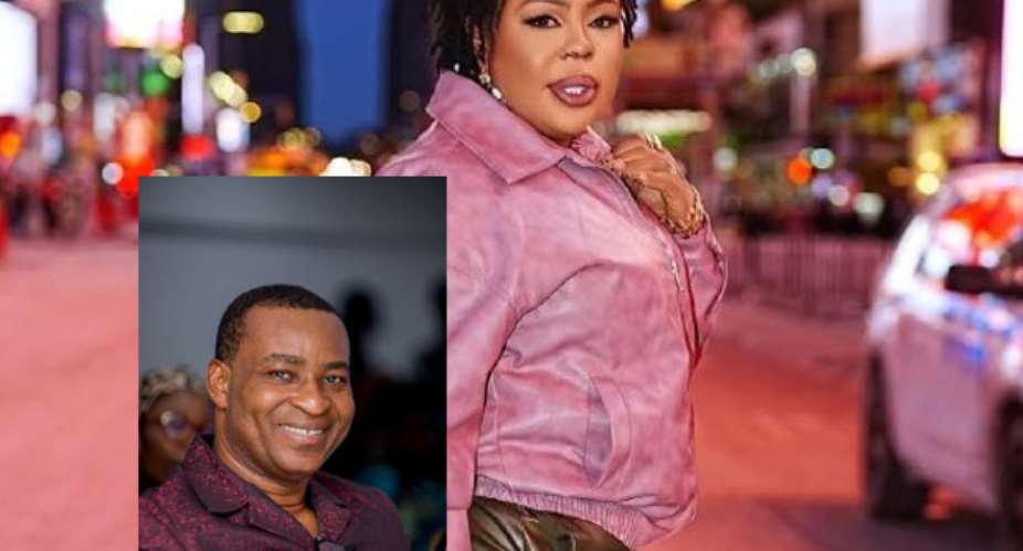 Afia Schwarzenegger. INSET: Chairman Wontumi