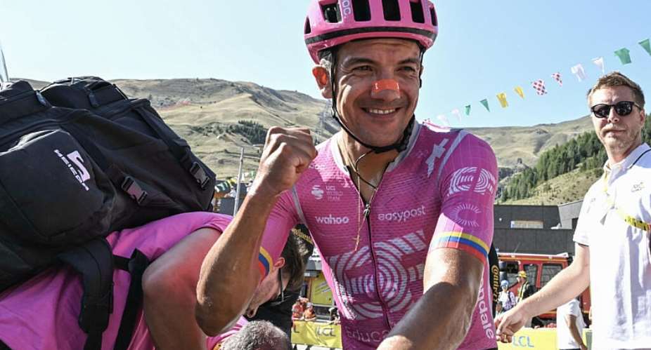 Ecuadorian rider Richard Carapaz has now won two Tour de France stages after a previous success in 2024 -  Jeff PACHOUD / POOL/AFP