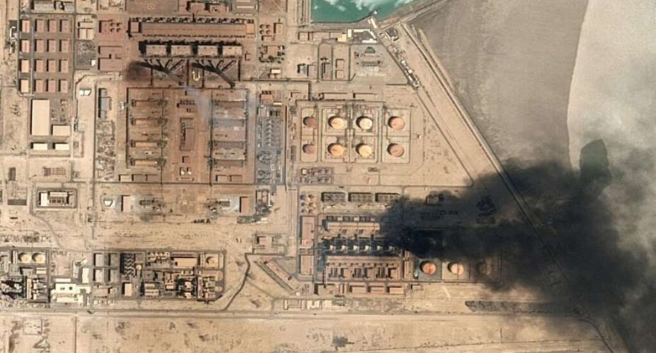 Satellite image shows smoke rising from Subiya Power and Water Desalination Plant in Subiya, Kuwait on July 18, 2026. -  CNES 2026, Reuters