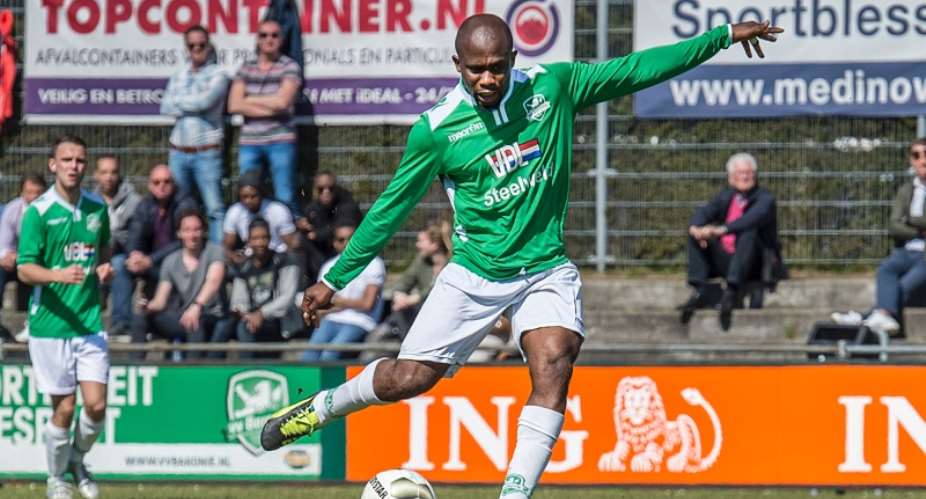 Veteran Ghanaian striker Matthew Amoah tastes defeat against former club NAC Breda
