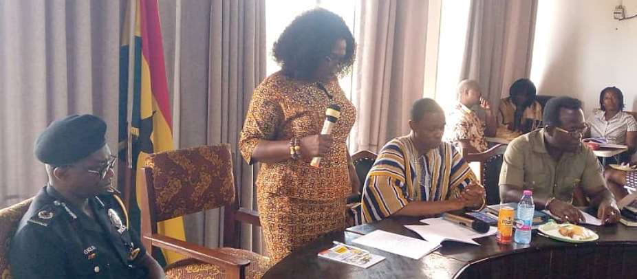 Madam Justina Owusu-Banahene, the Bono Regional Minister