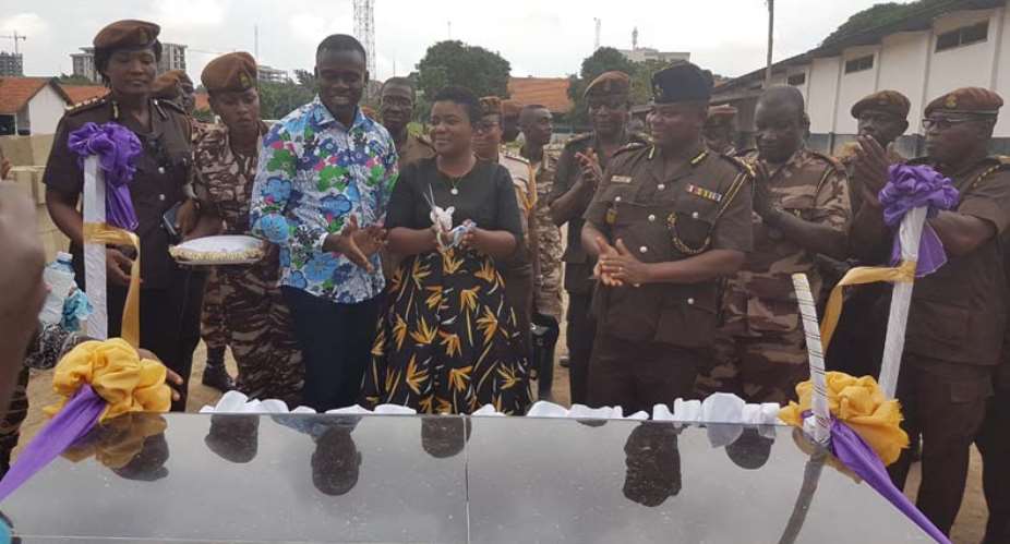 Ohemaa Mercy commissions borehole for prisons