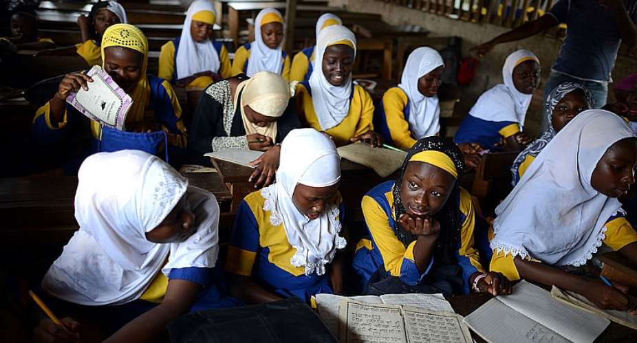 Ghanaian students attend a class in a madrasa or Muslim school. - Source: Mohamed HossamAnadolu AgencyGetty Images