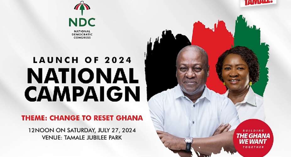 NDC to launch 2024 campaign on Saturday in Tamale