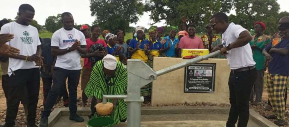 UE/R: Kalbeo breathes relief as Happyman Foundation handover lifesaving borehole