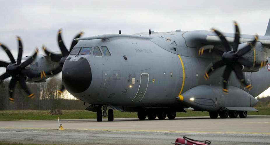 A French Air Force Airbus A400M Atlas military transport aircraft, 2 May 2023. - REUTERS - INTS KALNINS