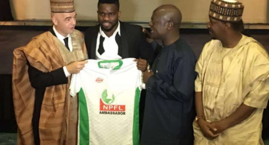 FIFA President Infantino unveils Joseph Yobo as Ambassador Of Nigerian Professional Football League