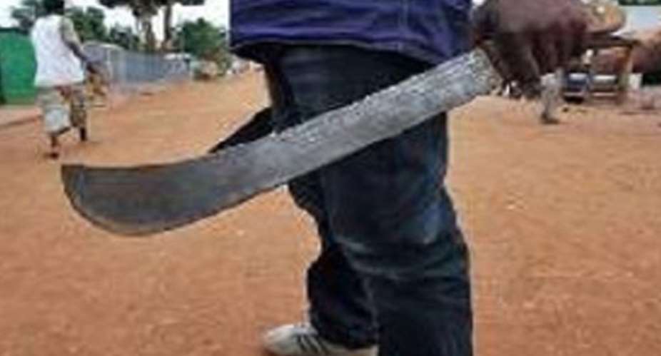 AR: Man attacks wife with machete at Nkran