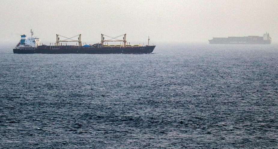 Vessels transit the Bab el-Mandeb Strait off the coast of southern Yemen on July 25, 2026. -  Khaled Ziad, AFP