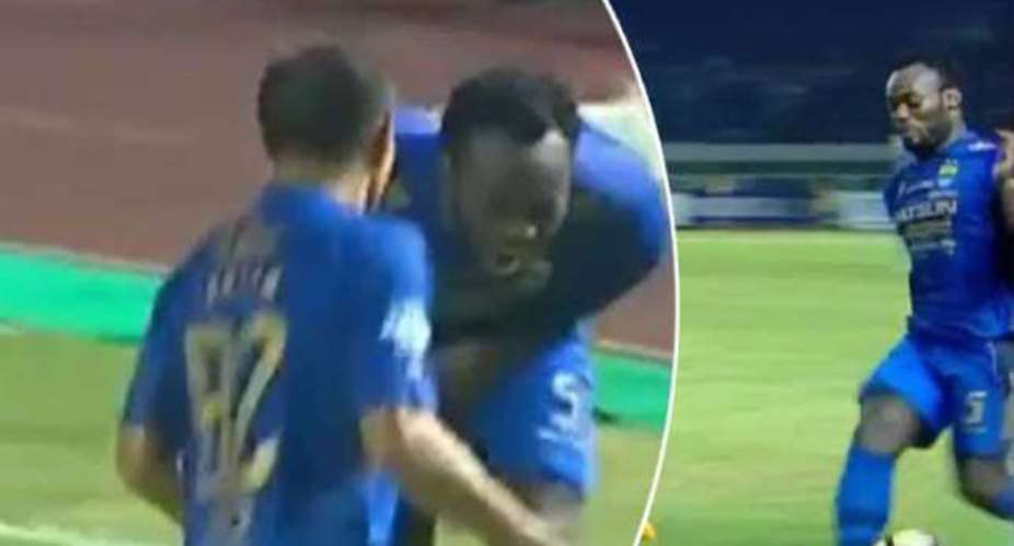 Essien in pain as ball hits his balls