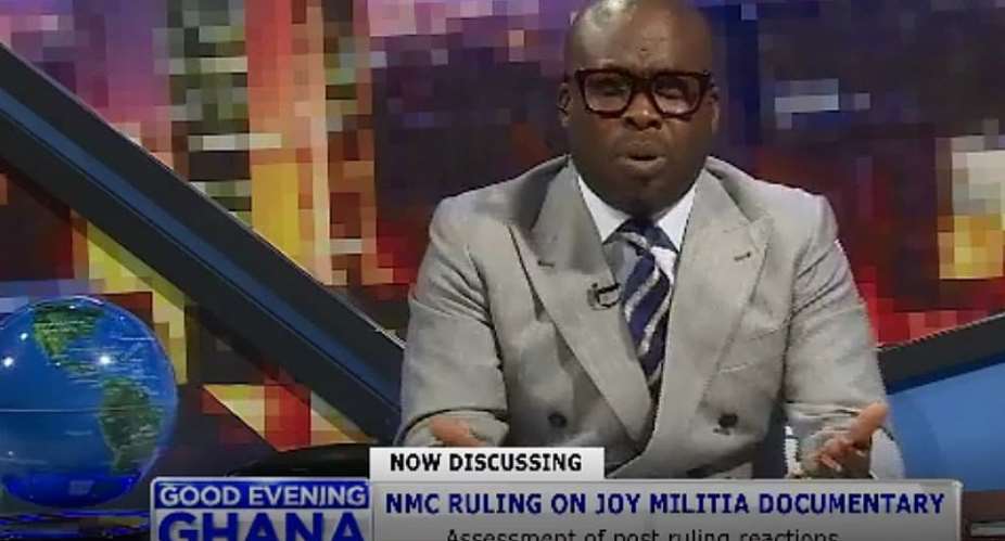 Adom Otchere lambasts Joy FM for slamming NMC over sensational militia documentary