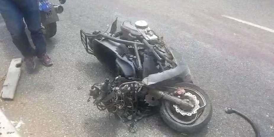 ER: Okada rider crushed to death by hit and run driver on Bunso to Akyem Osiem highway