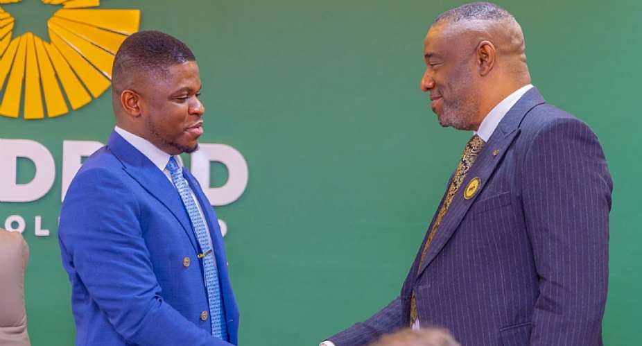 Ga Mantse pays courtesy call on GoldBod CEO Sammy Gyamfi