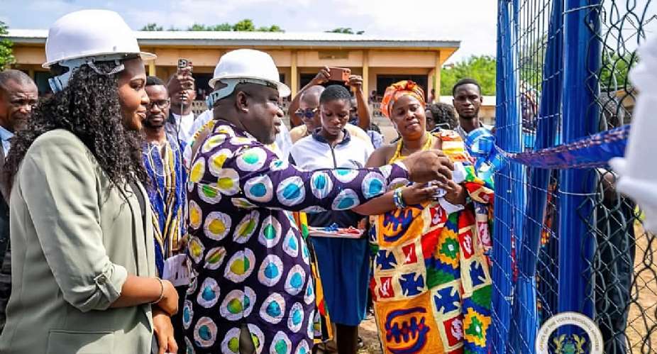 Volta Regional Minister commissions boreholes, cuts sod for 6 educational projects in North Dayi