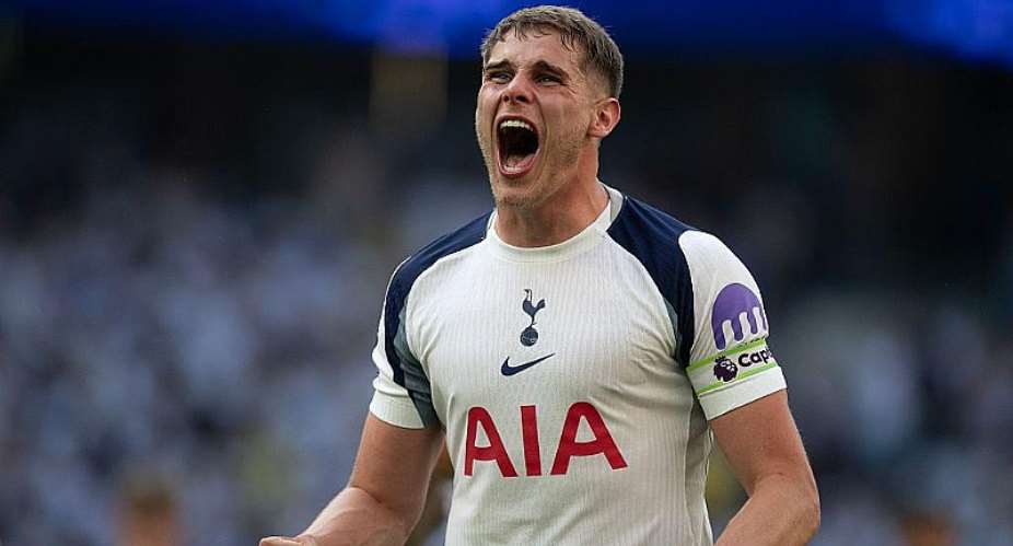 Getty ImagesImage caption: Micky van de Ven joined Spurs from Wolfsburg in 2023