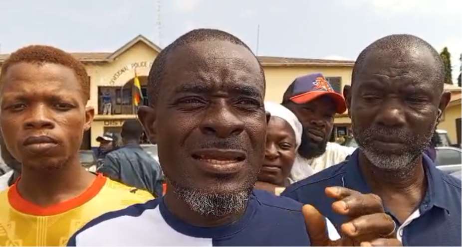 NDC supporters mass at Kasoa Police Station after arrest of Zongo Ward Organiser