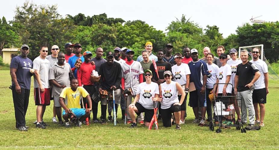U.S. Embassy Staff Pitch Support to Ghana Baseball and Softball Association