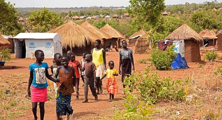 Refugee children in Bidibidi resettlement camp, northern Uganda - Source: