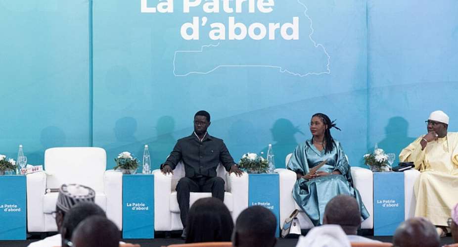 Senegals President Bassirou Diomaye Faye attends the ceremony to launch Kiiraay, his new party at the King Fahd Hotel in the Almadies district in Dakar on 25 July, 2026. - AFP - SEYLLOU