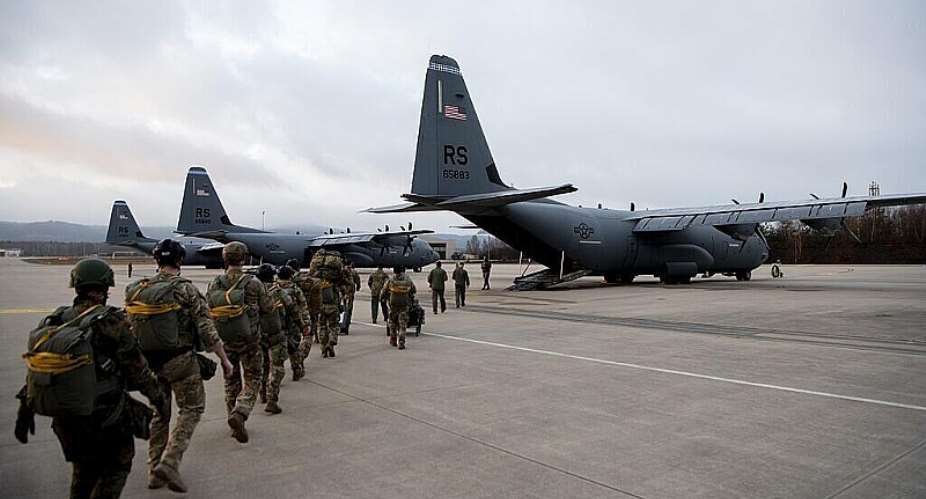 US Air Force airmen at Ramstein Air Base in Germany, one of the largest American military installations in Europe. -  US Air Force Airman 1st Class Norman Enriquez / Wikimedia Commons