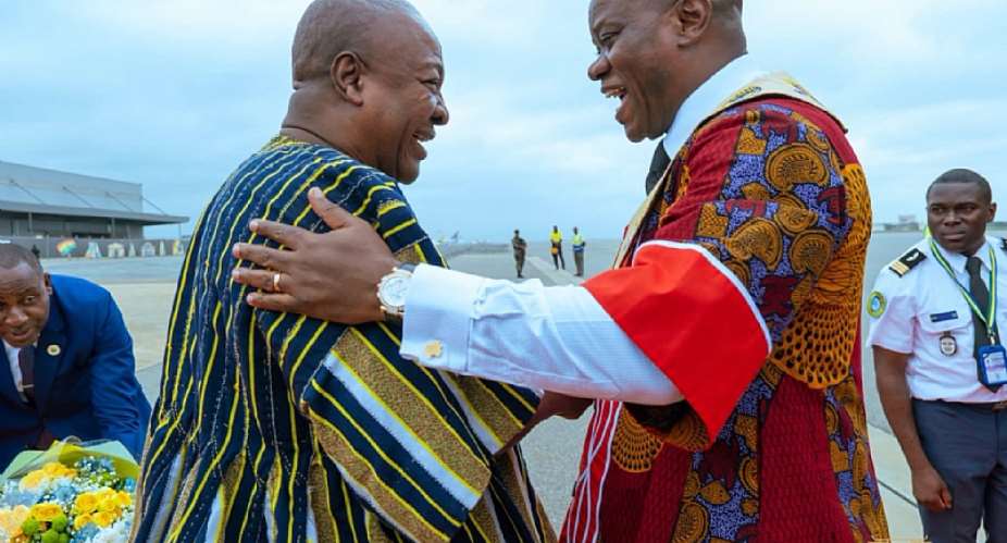 Mahama welcomes Gabons President for three-day bilateral talks on trade, security cooperation