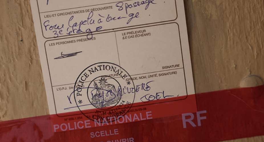 This photograph shows the French police seals affixed to the door of an appartment  in Orange, southern France, on July 28, 2026, after the bodies of five deceased infants were discovered. -  Thibaud Moritz, AFP