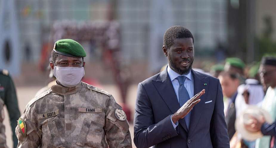 Senegals President Bassirou Diomaye Faye last met Malis junta leader Assimi Goita in Bamako, Mali, on 30 May, 2024 - via REUTERS - Senegalese Presidency