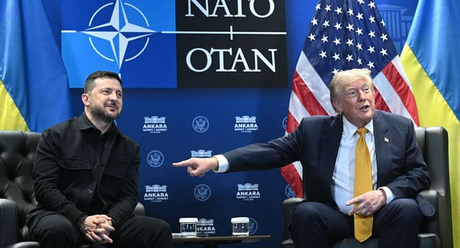 Ukraines President Volodymyr Zelensky last met US President Donald Trump on the sidelines of the NATO Summit in Turkey earlier this month. -  Saul Loeb, AFP