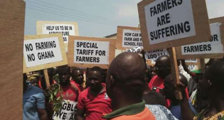 Vegetable farmers protest against high electricity tariffs
