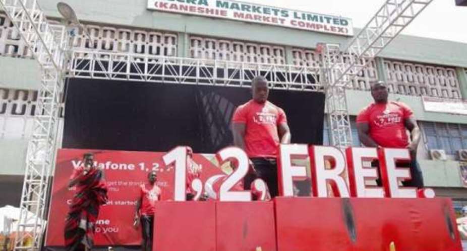 Vodafone 1-2-free offer at kaneshie market