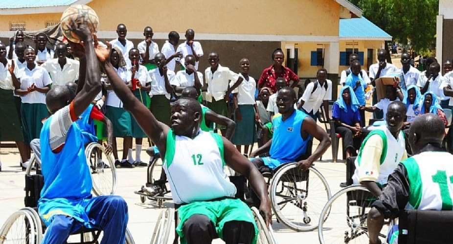 Athletes with disabilities play wheelchair basketball in South Sudan. (file 2012)  UNMISS/Isaac Billy
