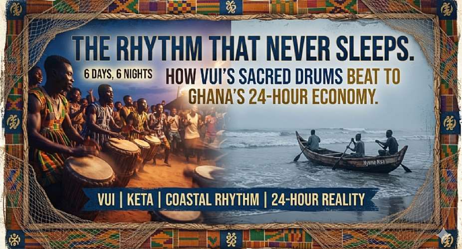 The Rhythm That Never Sleeps: How Vui’s Sacred Drums Beat to Ghana’s 24-Hour Economy