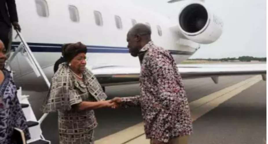 Veep receives Liberian President