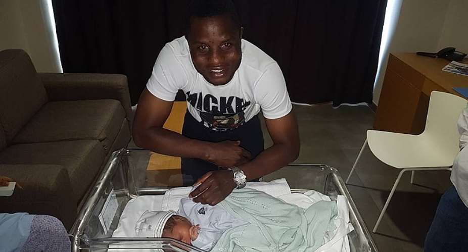 Mubarak Wakaso and wife welcome birth of bouncing baby boy