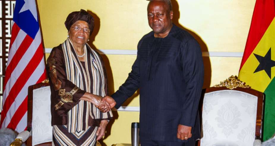 Ellen Johnson Sirleaf and John Mahama