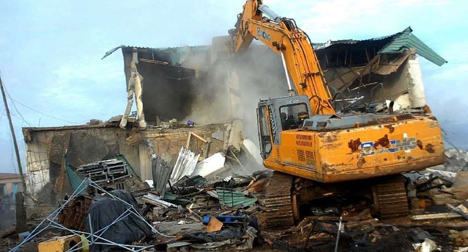 Ayawaso North Assembly Demolishes Structures