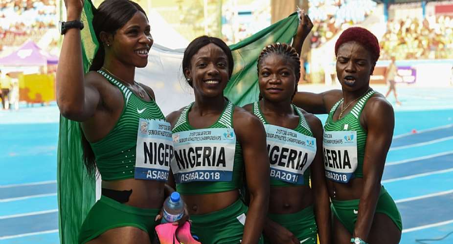 Nigeria are the reigning African and African Games champions in the women's 4x100m relay, but only two of the team selected for Tokyo 2020 have been cleared to run Getty Images