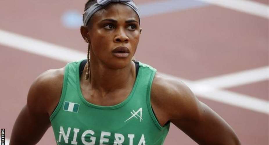 Okagbare ran in the Olympic 100m heats before being suspended